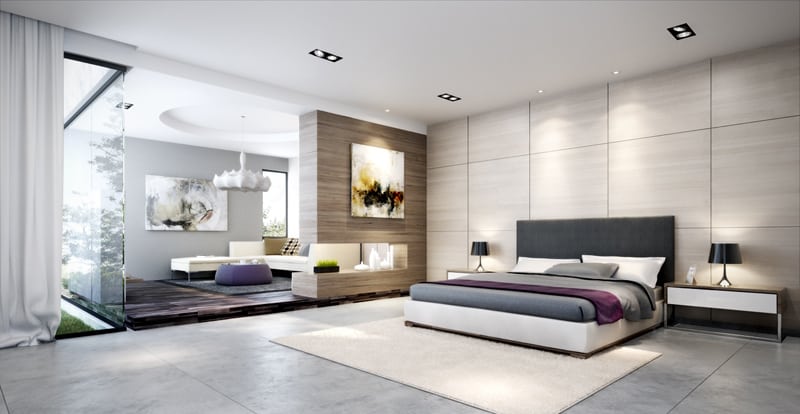 Contemporary Bedroom Interior Decorating